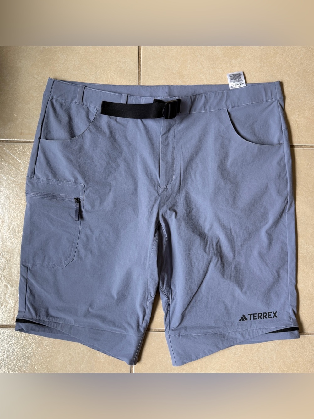Adidas Terrex Utilitas Hiking Shorts Men’s XLT Gray Blue Zip-Off Top Half Only